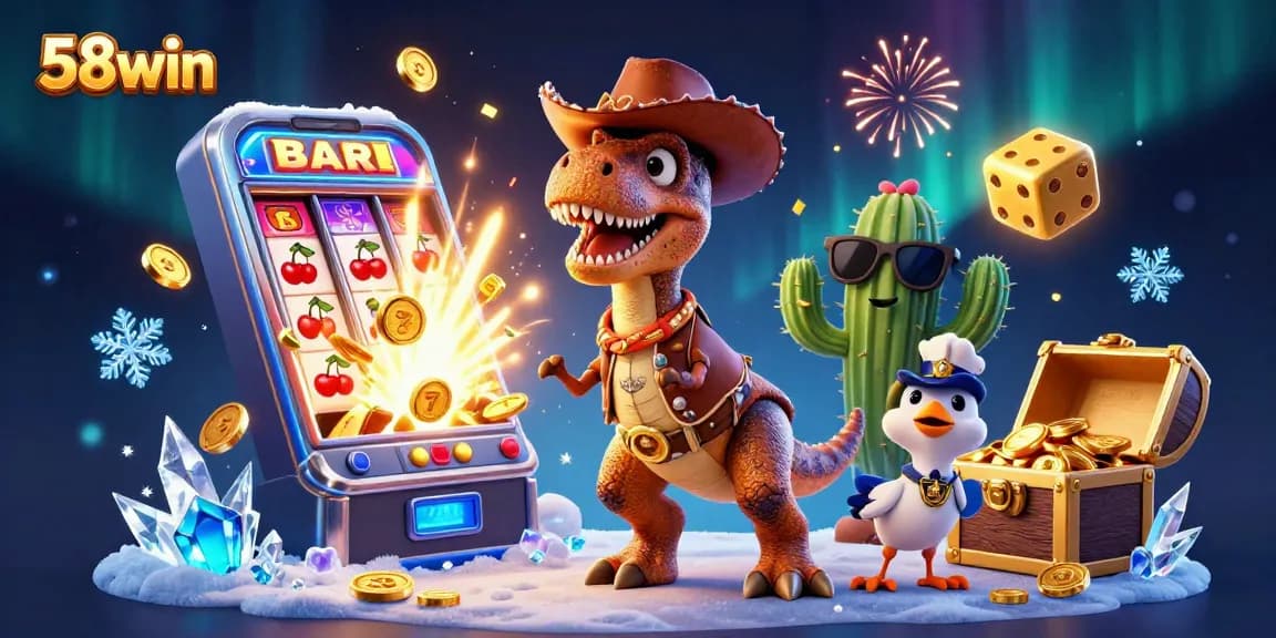 Experience thrilling wins with 58win in this dynamic casino scene packed with gambling action!
