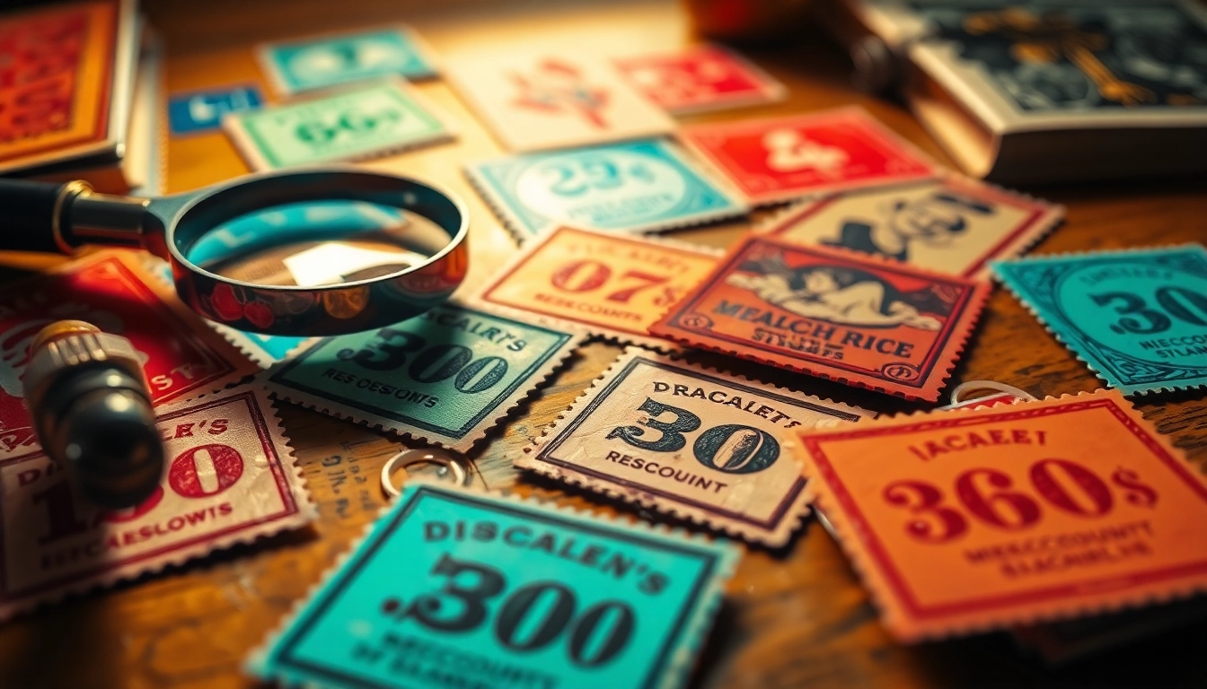 Discover vibrant discount stamps for collectors, showcasing colorful designs.