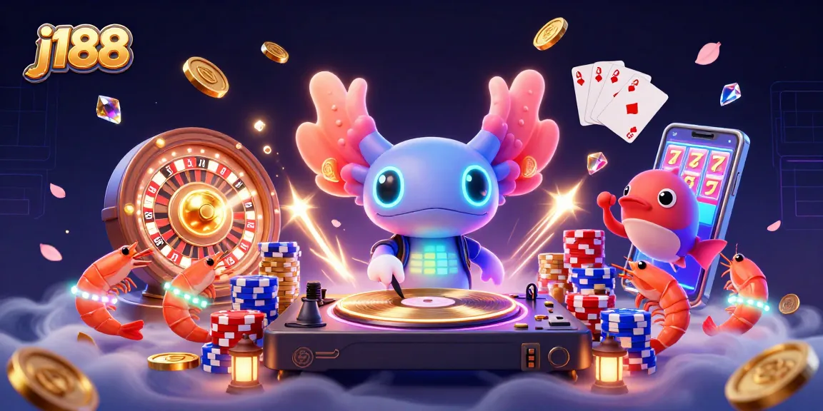 j188 engages players with vibrant casino excitement featuring colorful characters and gaming elements.