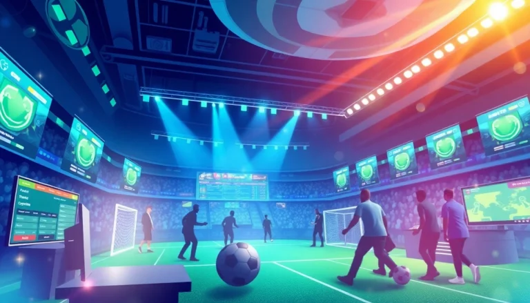 Explore gamification in a vibrant sports betting environment filled with interactive elements.