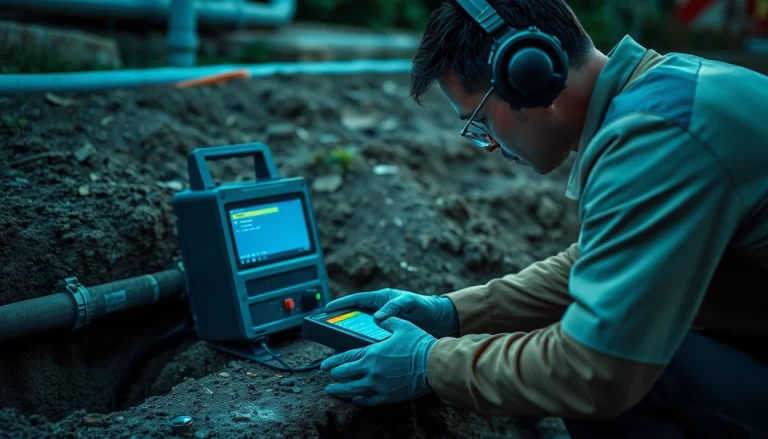 Explore Underground Leak Detection with advanced equipment and a technician accurately locating a water leak.