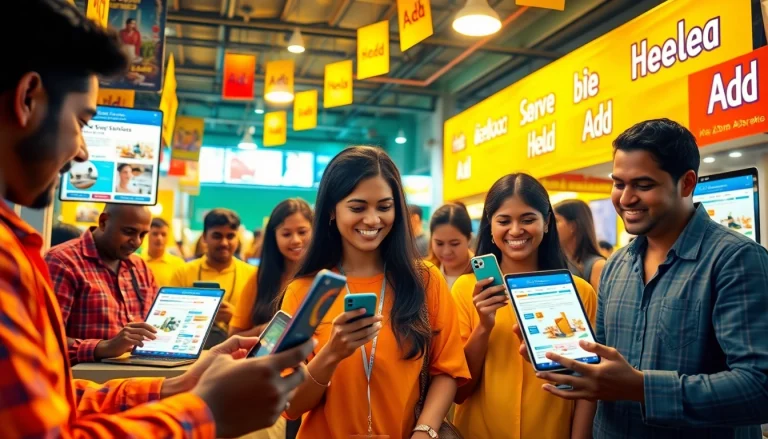 Promote Hela Ad with vibrant digital marketplace scene showcasing personal and spa services.