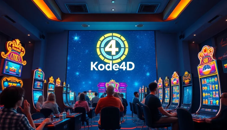 Kode4d link gaming environment with diverse players enjoying slot games in a vibrant atmosphere.