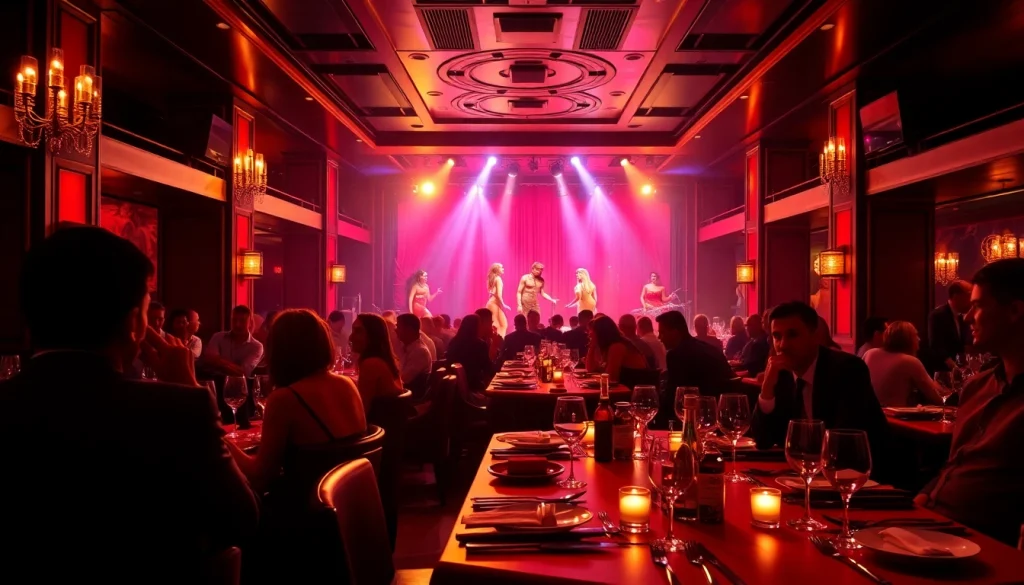 Dinner sxm experience at Club Noir's luxurious strip club featuring elegant ambiance and captivating performances.