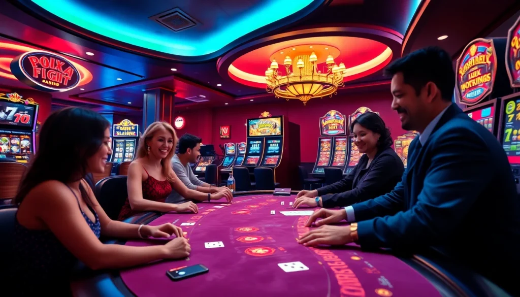Experience the thrill of online gaming at luck8win.live with vibrant casino scenes.
