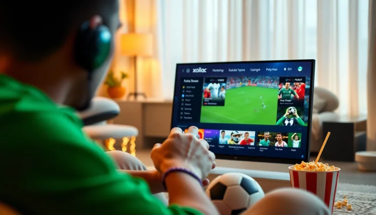 View of sports streaming interface on joemadfan.com showcasing live football matches and user engagement.