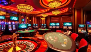 Gambling excitement at its peak with players enjoying vào PS99 in a vibrant casino setting.