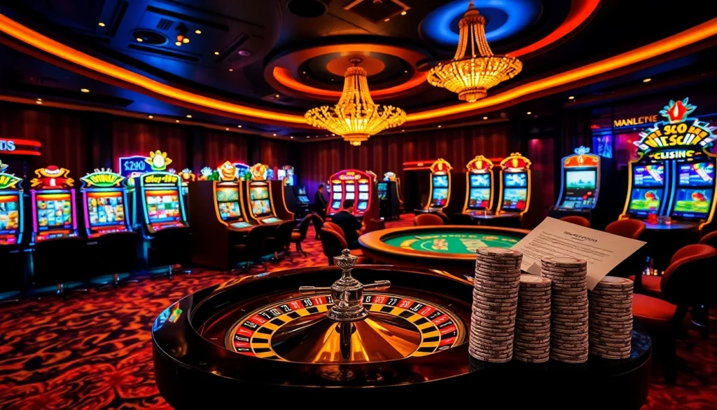 Players betting excitingly at https://go88.fast/ with roulette and poker games in a vibrant casino atmosphere.