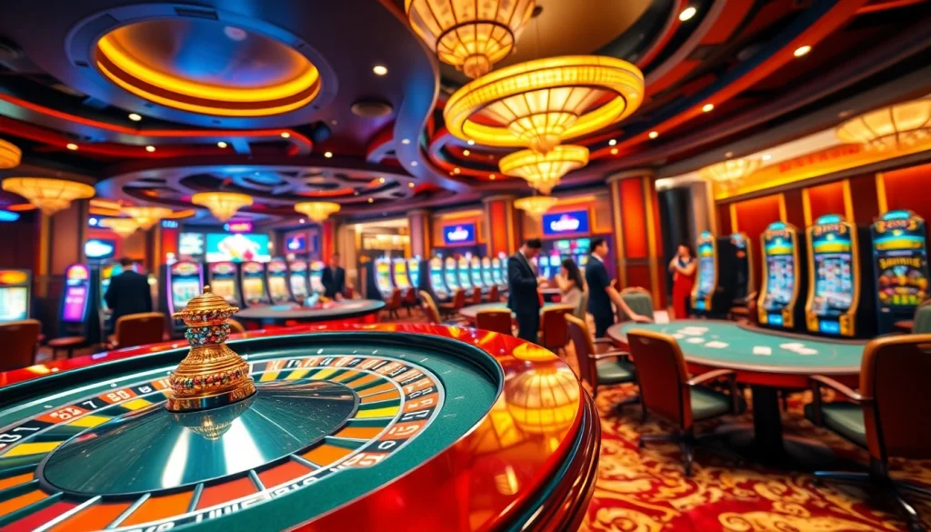 Experience high-stakes action at the casino with sc88-themed slot machines and lively gaming tables.