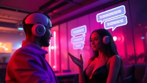 Engaging with an innovative ai nsfw platform, showcasing seductive character interactions.